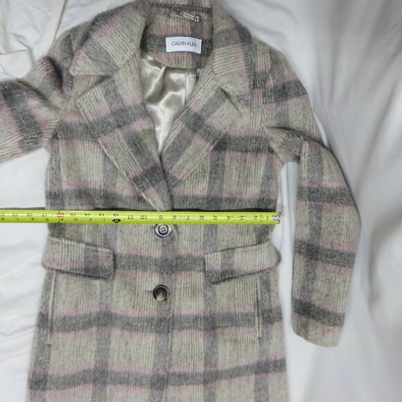 Calvin Klein Full-Length Wool Blend Coat - Picture 7 of 10